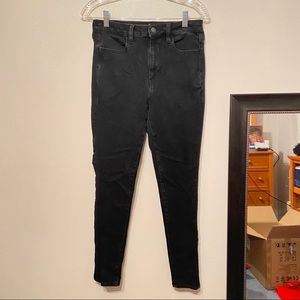 Black denim jeans
